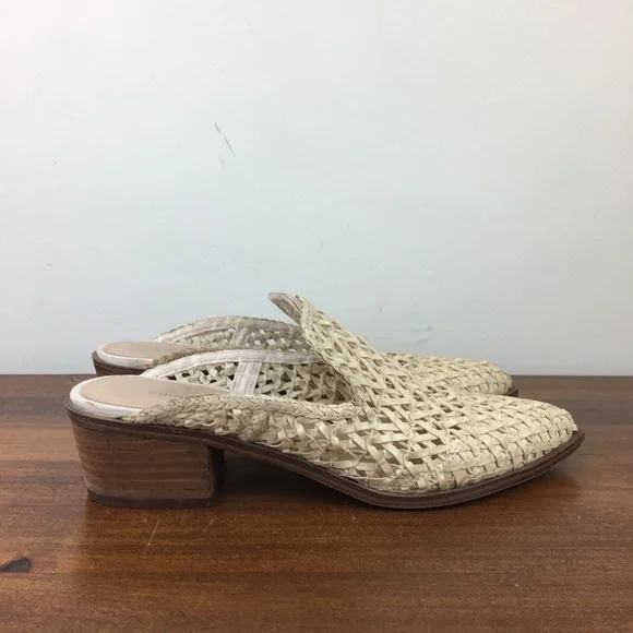 CHINESE LAUNDRY Mayflower Woven Heeled Mule Pointed Toe Beige Women’s Size 7.5. - Picture 4 of 11